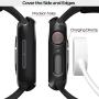 pzoz Compatible Apple Watch Series 5 / Series 4 Case with Screen Protector 40mm Accessories Slim Guard Thin Bumper Full Coverage Matte Hard Cover Defense Edge for Women Men New Gen GPS iWatch (Black)