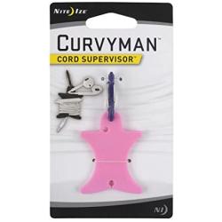Nite Ize Curvyman Cord Supervisor Earbud Organizer, Headphone Cord Wrap - Compact, Durable, and Lightweight, Pink