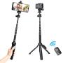 Selfie Stick,Upgraded 48 Inch Extendable Selfie Stick Tripod and Cell Phone Tripod Stand with Rechargeable Wireless Remote,Compatible with iPhone/Android Phone,Gopro,Camera