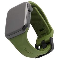 URBAN ARMOR GEAR UAG Compatible with Apple Watch 44mm 42mm Series 5/4/3/2/1 Silicone Band Scout [Olive] Slim Adjustable Waterproof Sporty Replacement Watch Strap