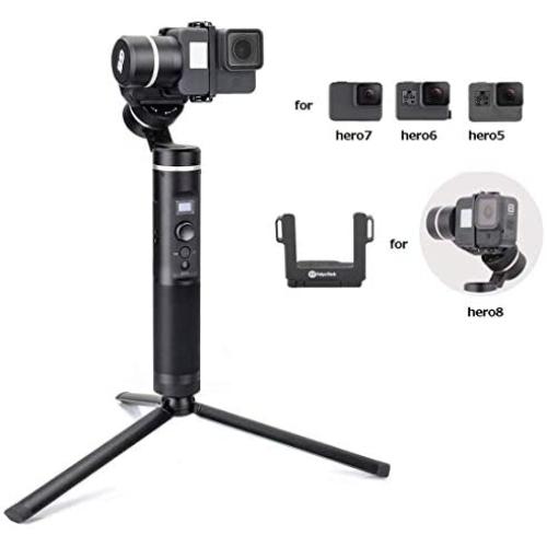 FeiyuTech FY Feiyu G6 3-Axis Splash Proof Handheld Gimbal Updated Version of G5 for GoPro Hero 8/7/6/5/4/3, Yi Cam 4K, AEE Action Cameras of Similar Size with EACHSHOT Mini Tripod