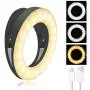 Selfie Ring Light,40 LEDs USB Rechargeable Portable Clip-on Selfie Fill Light,3 Light Modes LED Circle Light for Smart Phone Photography, Camera Video, Girl Makes up (Black) Selfie Ring Light,40 LEDs USB Rechargeable Portable Clip-on Selfie Fill Light,3 Light Modes LED Circle Light for Smart Phone Photography, Camera Video, Girl Makes up (Black)