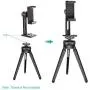 Neewer Metal Cellphone Holder Clip Desktop Tripod Mount Adapter for iPhone X 8 8plus 7 7plus，Samsung S9 S8，Huawei P9 Smartphone within 2.2-3.5 inches Width，Mount Tripod Ball Head Light Stand Slider