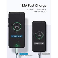 USB C Cable Fast Charging 3A Fast Charge - 2 PK / 6.6FT, AINOPE USB-A to Type-C Charger Cable,Durable Braided Armor C Cord Compatible Samsung Galaxy Note 9 8 S9 S8 S8 Plus S10,LG V30,V20,G6