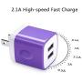 5 Pack USB Charger Wall Plug HUHUTA Dual Port 2.1A USB Phone Charger Adapter Block Box Replacement Fast Charging Plug Compatible for iPhone Xs, iPad, Samsung Galaxy S20, Moto, Google Pixel and More