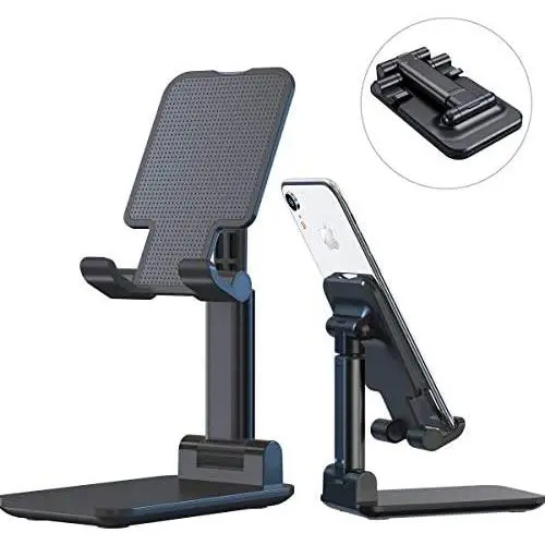 Adjustable Cell Phone Stand, Fully Foldable Desktop Phone Holder Cradle Dock Holder,Tablet Stand for iPhone X Xr Xs max All Smart Phones and Tablets,Ipad(Black) Adjustable Cell Phone Stand, Fully Foldable Desktop Phone Holder Cradle Dock Holder,Tablet Stand for iPhone X Xr Xs max All Smart Phones and Tablets,Ipad(Black)