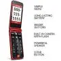 Jitterbug Flip Easy-to-use Cell Phone for Seniors (Red) by GreatCall Jitterbug Flip Easy-to-use Cell Phone for Seniors (Red) by GreatCall