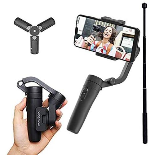 FeiyuTech Smartphone Vlog Pocket 3-Axis Foldable Handheld Gimbal Stabilizer for All Smartphone with The Width Between 42~88mm, Matching with Carry Bag,Tripod and Extension Rod