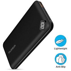 2020 Updated Ultra Compact 10000mAh Fast Charge Power Bank with Dual USB A and USB C Ports, Portable Charger with LED Digital Screen for iPhone, iPad, Samsung, Google Pixel, Nexus and More