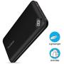 2020 Updated Ultra Compact 10000mAh Fast Charge Power Bank with Dual USB A and USB C Ports, Portable Charger with LED Digital Screen for iPhone, iPad, Samsung, Google Pixel, Nexus and More