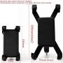 Bike Phone Mount, Mobile Cell Phone Bicycle Motorcycle Handlebar Mount Holder Cradle Bracket Stand Support for Most Smartphones, 360 Degree Rotation Adjustable (Black)