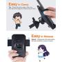 VANMASS Car Phone Holder, Adjustable Cell Phone Mount, Universal Air Vent Cradle with One Button Release, Sturdy 2 Level Clip, Full Silicone Protection, Compatible 3.5"-6.5" Phone & Cases