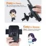VANMASS Car Phone Holder, Adjustable Cell Phone Mount, Universal Air Vent Cradle with One Button Release, Sturdy 2 Level Clip, Full Silicone Protection, Compatible 3.5"-6.5" Phone & Cases