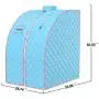 KUPPET Portable Folding Steam Sauna-2L One Person Home Sauna Spa for Full Body Slimming Loss Weight w/Chair, Remote Control, Steam Pot, Foot Rest, Mat Light Blue KUPPET Portable Folding Steam Sauna-2L One Person Home Sauna Spa for Full Body Slimming Loss Weight w/Chair, Remote Control, Steam Pot, Foot Rest, Mat Light Blue