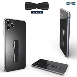 LOVEHANDLE Universal Grip For Smartphone and Mini Tablet - BLACK Elastic Strap with Black Base