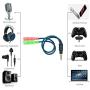 ENVEL 3.5mm Jack Cable Headset Adapter Kit Mutual Convertors for Laptop,Mac,PS4,Smartphone,Xbox One,Tablet Earphone with Headphone/Microphone Simultaneously Y Splitter Audio 2 Female to 1 Male