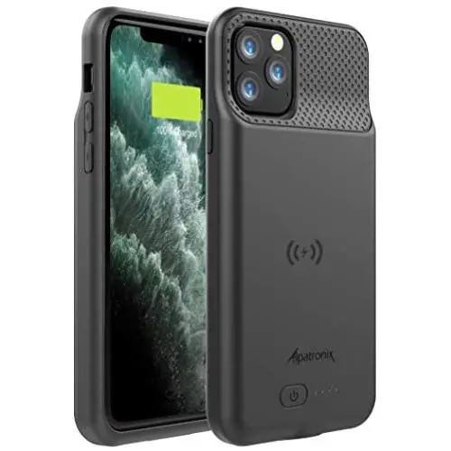 Alpatronix Battery Case for iPhone 11 Pro Max (6.5 inch), 5000mAh Slim Portable Protective Extended Charger Cover with Qi Wireless Charging Compatible with Lightning Audio - BX11 Pro Max - (Black) Alpatronix Battery Case for iPhone 11 Pro Max (6.5 inch), 5000mAh Slim Portable Protective Extended Charger Cover with Qi Wireless Charging Compatible with Lightning Audio - BX11 Pro Max - (Black)