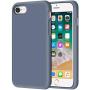 Anuck iPhone SE 2020 Case, iPhone 8 Case, Non-Slip Liquid Silicone Gel Rubber Bumper Case Soft Microfiber Lining Hard Shell Shockproof Full-Body Protective Case Cover for iPhone 7/8/SE 4.7" Blue Gray