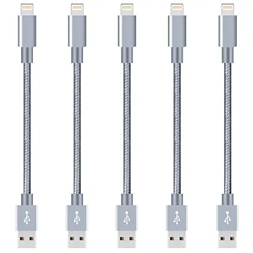 Phone Charger,5 Pack (1FT/20cm) Nylon Braided Charging Cord Charger Compatible with PhoneX/8/8Plus 7/7 Plus/6s/6s Plus/6/6 Plus/5s/55se,Pad,Pod Grey Phone Charger,5 Pack (1FT/20cm) Nylon Braided Charging Cord Charger Compatible with PhoneX/8/8Plus 7/7 Plus/6s/6s Plus/6/6 Plus/5s/55se,Pad,Pod Grey