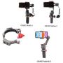 Hot Shoe Adapter for DJI Osmo Mobile 3, Woohoto O-Ring,Applied to Microphone and LED Light Accessory Via 2 Cold Shoe Mount & Three 1/4” Thread Ports