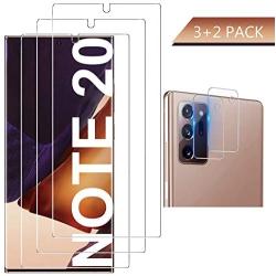 Luibor for Samsung Galaxy Note 20 Screen Protector[3 Pack]+ for Samsung Galaxy Note 20 Camera Lens Protector Anti-fingerprint Anti-Scratch Tempered Glass for Samsung Galaxy Note 20
