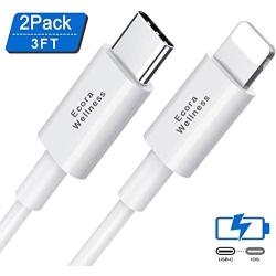 USB C to Lightning Cable, MFi Certified iPhone Cable 2Pack 3ft Type C to Lightning Cable for Charging and Syncing Compatible with iphone11/11PRO/XS/Max/XR/X/8/8Plus/7/7Plus/6S/Plus/SE/Ipad and More