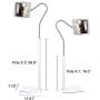 Creatop Tablet Floor Stand with Flexible Gooseneck and Stable Aluminum Base Suitable for 3.5” - 10.6” Smart Phone & Tablet White
