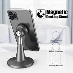 Desktop Cell Phone Stand, enGMOLPHY Magnetic Phone Holder Desk, Compatible with iPhone 11Pro XR 8 X 7 6 6s Plus,Android Smartphone Cradle Dock, Office Desk Accessories -Gray