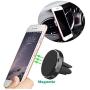 Phone Ring Holder Finger Kickstand 360° Rotation Metal Ring Grip with Magnetic Phone Car Mount Holder Car Air Vent Magnetic Mount Car Phone Holder for iPhone 11 Pro Xs Max XR X 8 All Smartphone(black)