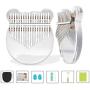 CILILI Kalimba 17 Keys Crystal Thumb Piano Portable Musical Instrument Gifts for Kids Adult Beginners (Clear Crystal)