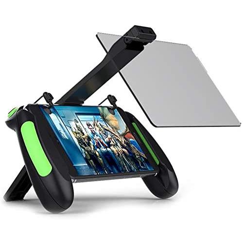 Ry1 Mobile Game Controller Wireless Game Controller Mobile Phone Screen Magnifier Game Controller Grip Holder L1 R1 Trigger Holder - Black Green