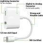 [Apple MFi Certified] for iPhone Headphones Adapter, 2 in 1 Lightning to 3.5mm Headphone Audio & Charger Compatible for iPhone 11/11 Pro/X/XR/XS/8, iPad, Support All iOS + Sync +Music Control