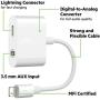 [Apple MFi Certified] iPhone Headphones Adapter & Splitter, 2 in 1 Lightning to 3.5mm Headphone Audio & Charger for iPhone 11/11 Pro/X/XR/XS/8, iPad, Support All iOS & Sync & Music Control