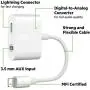 [Apple MFi Certified] for iPhone Headphones Adapter, 2 in 1 Lightning to 3.5mm Headphone Audio & Charger Compatible for iPhone 11/11 Pro/X/XR/XS/8, iPad, Support All iOS + Sync +Music Control