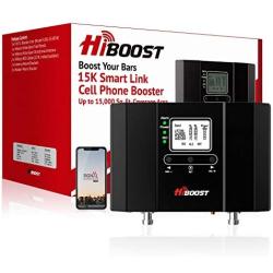 HiBoost Signal Booster for Office, Up to 15,000 sq ft, Boost 4G LTE Voice and Data, Support All US Carriers-Verizon, AT&T, T-Mobile, Sprint and More, Cellular Extender Kits with APP and LCD