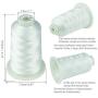 Simthread 42 Options Various Assorted Color Packs of Polyester Embroidery Machine Thread Huge Spool 5000M for All Embroidery Machines (4 White)