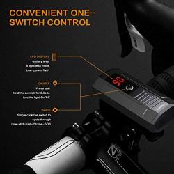 SEWOBYE Front Bike Lights Set Rear, Mountain Cycling Lights Road Bicycle, Lights Cycle Led Night Waterproof Rechargeable (Black)