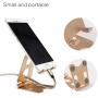 Mobile Phone Desktop Bracket Flat Universal Universal Lazy Support Bracket Clip Driving Metal Aluminum Alloy Portable Adjustable Lifting Live Simple Household Folding (Gold)