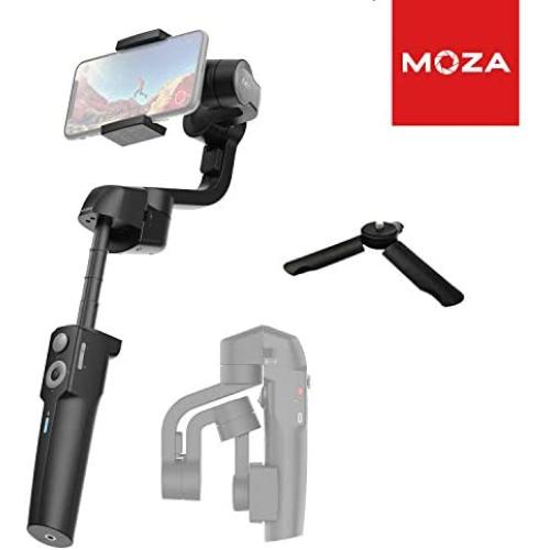 MOZA Mini-S Smartphone Gimbal Stabilizer with an Extension Pole, One-Button Zoom Object Tracking Foldable 3 Axis Gimbal for Smartphone iPhone 11/11Pro/Xs Max/Xr/X/8/7/6 Plus,Samsung Note10/S10