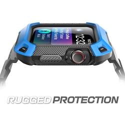 SUPCASE [Unicorn Beetle Pro] Case for Apple Watch 4 / Watch 5 [44mm], Rugged Protective Case with Strap Bands for Apple Watch Series 4 2018 / Series 5 2019 Edition (Blue)
