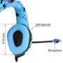 PS4 Gaming Headset ONIKUMA K1 PC Gamer Stereo Wired Over Ear Noise Cancelling Headphones with Microphone, Volume Control for PlayStation 4 Laptop Tablet Mobile Phone