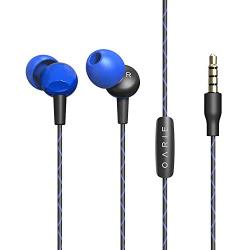 Earphones Earbuds, OARIE Headphones with Mic Stereo HiFi Earphones for iOS Android 3.5mm Jack(Dark Blue)