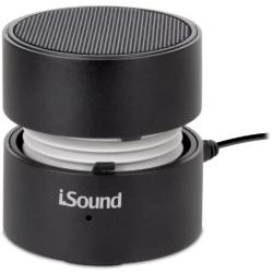 iSound Fire Aluminum Rechargeable 3.5mm Aux Portable Speaker (Black)