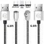 UGI Magnetic Charger Cable 3 in 1 Charging Cable Nylon Braided LED Lighting Cord Compatible with Android,Micro USB,Type C/USB C,i- OS Smartphone Devices (6.6ft L-Shape+3.3ft/6.6ft Straight,3 Pack) UGI Magnetic Charger Cable 3 in 1 Charging Cable Nylon Braided LED Lighting Cord Compatible with Android,Micro USB,Type C/USB C,i- OS Smartphone Devices (6.6ft L-Shape+3.3ft/6.6ft Straight,3 Pack)