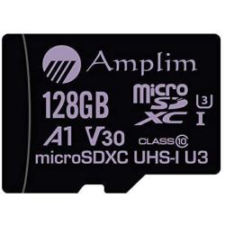 128GB Micro SD Card Plus Adapter Pack, Amplim 128 GB MicroSD SDXC Class 10 Pro U3 A1 V30 Extreme Speed 100MB/s UHS-I UHS-1 TF XC MicroSDXC Memory Card for Cell Phone, Nintendo, Galaxy, Fire, Gopro