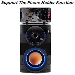 TAMPROAD Portable Bluetooth Speakers with Subwoofer Rich Bass Wireless Outdoor/Indoor Party Speakers MP3 Player Powerful Speaker Support Remote Control FM Radio for Phone Computer PC Home TV