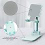 Cell Phone Stand, Adjustable Cell Phone Stand, TopACE Foldable Portable Desktop Stand, Phone Holder Stand for Desk Sturdy Aluminum Metal Stand for Phone/iPad/Kindle/Tablet/Switch (Green)