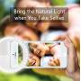 Selfie Ring Light, Oternal Selfie Light Rechargeable Portable Clip-on Selfie Fill Ring Light for iPhone Android Smart Phone Photography, Camera Video, Girl Makes up (Grey White)
