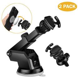 Car Mount Air Vent Cell Phone Holder Pop Cup Suction Car Mount for Collapsible Grip/Socket Mount Dashboard Desk Wall Bracket for GPS Navigation All Smartphones