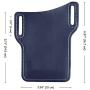 EASYANT PU Leather Cell Phone Holster Universal Case Sheath with Belt Hole Blue